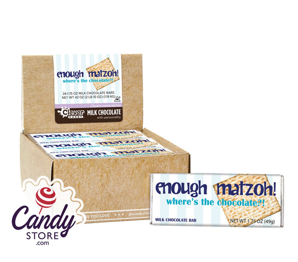 Milk Chocolate Bar Enough Matzoh 1.75oz Bar - Amusemints 24ct