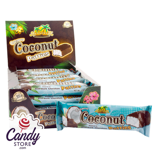 Dark Chocolate Coconut Patties Bar Anastasia - 20ct