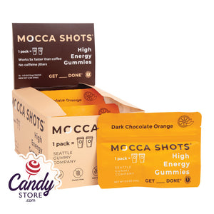 Dark Chocolate Orange Mocca Shots High Energy Gummies - 12ct