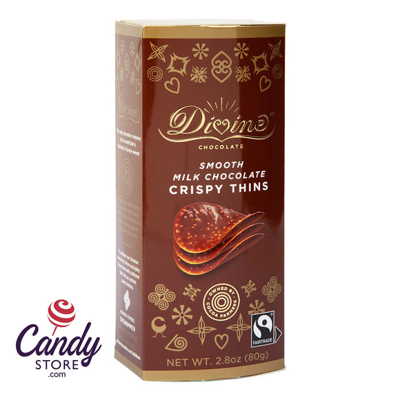 Divine Milk Chocolate Crispy Thins 2.8oz Box - 12ct