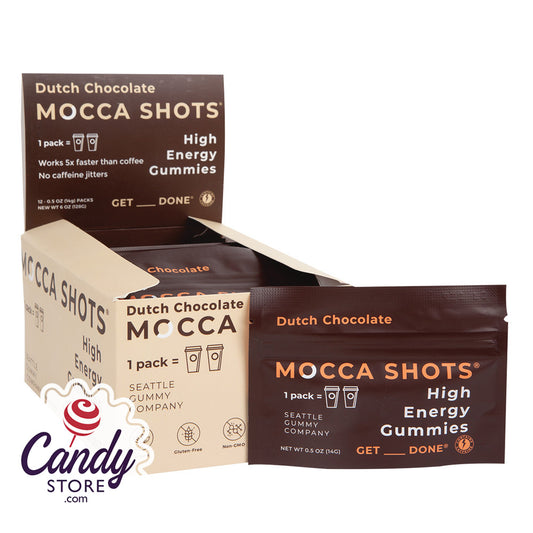 Dutch Chocolate Mocca Shots High Energy Gummies - 12ct