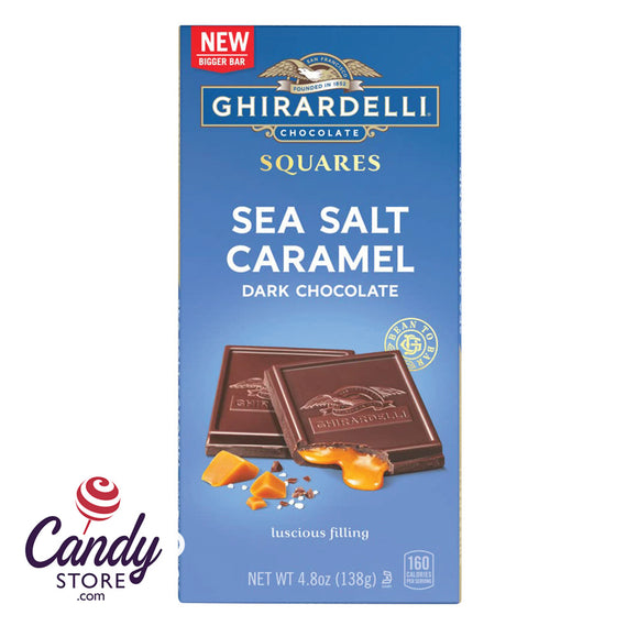 Ghirardelli Squares Dark Chocolate Sea Salt Caramel Bars - 10ct