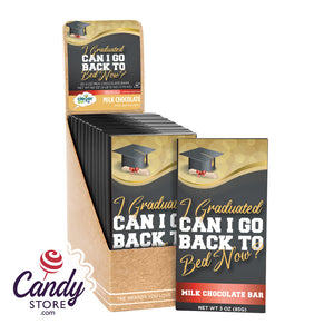 Graduation "Can I Go Back To Bed Now?" Milk Chocolate Bars - 20ct