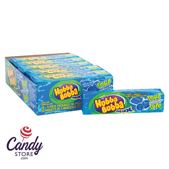 Hubba Bubba Sour Blue Raspberry Bubble Gum - 18ct