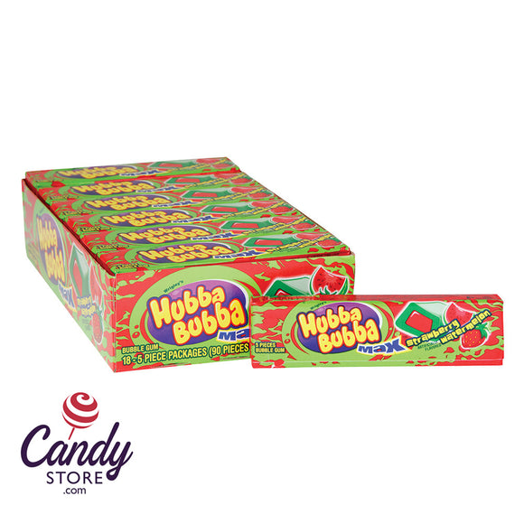 Hubba Max Strawberry Watermelon Gum - 18ct