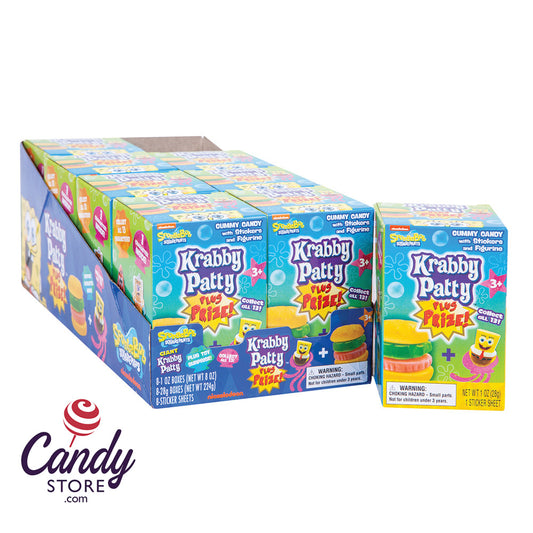 Krabby Patty Candy + Prize Stickers & Figurines - 8ct