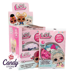 LOL Surprise Secret Message Disk Poster & Lollipop 0.25oz - 24ct lsgibnasst.store