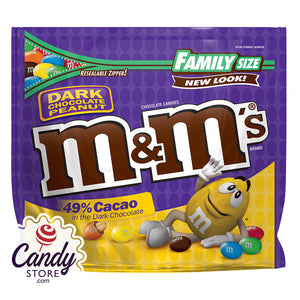 M&M's Dark Chocolate Peanut Candy - 8ct Family Size Pouches