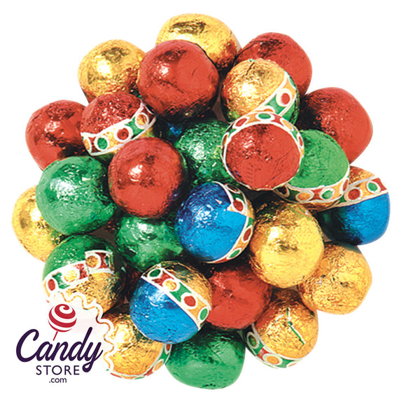 Milk Chocolate Christmas Foiled Balls Madelaine - 10lb