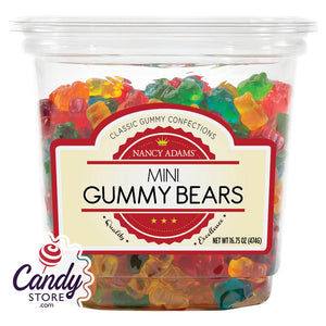 Mini Gummy Bears Candy - 12ct Tubs