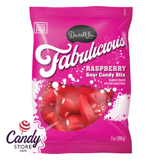 Raspberry Darrell Lea Sour Candy Stix - 8ct Bags