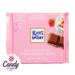 Ritter Sport Strawberry Creme Milk Chocolate - 12ct