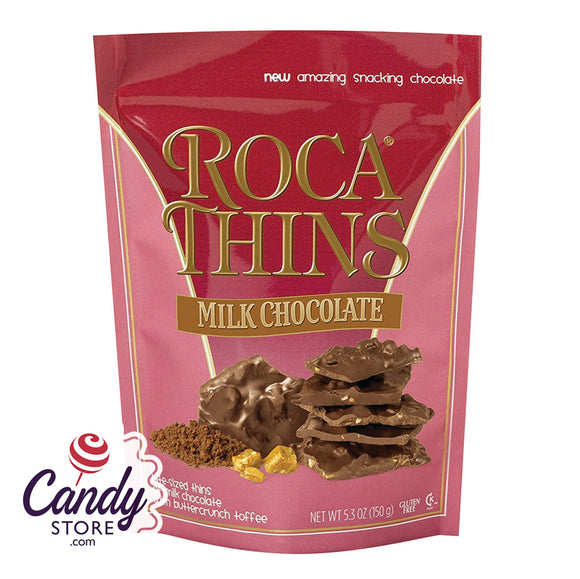 Roca Thins Milk Chocolate Brown & Haley - 8ct Pouches