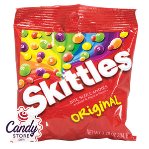 Skittles Candy Peg Bags - 12ct 