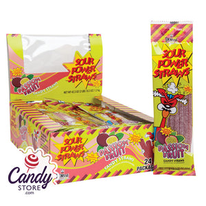 Sour Power Straws Passion Fruit - 24ct