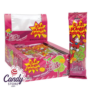 Sour Power Straws Wild Cherry - 24ct