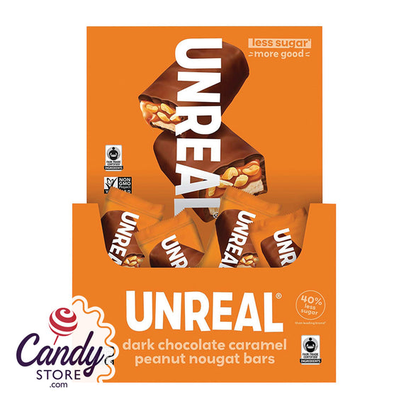 Unreal Dark Chocolate Peanut Nougat Bar - 30ct